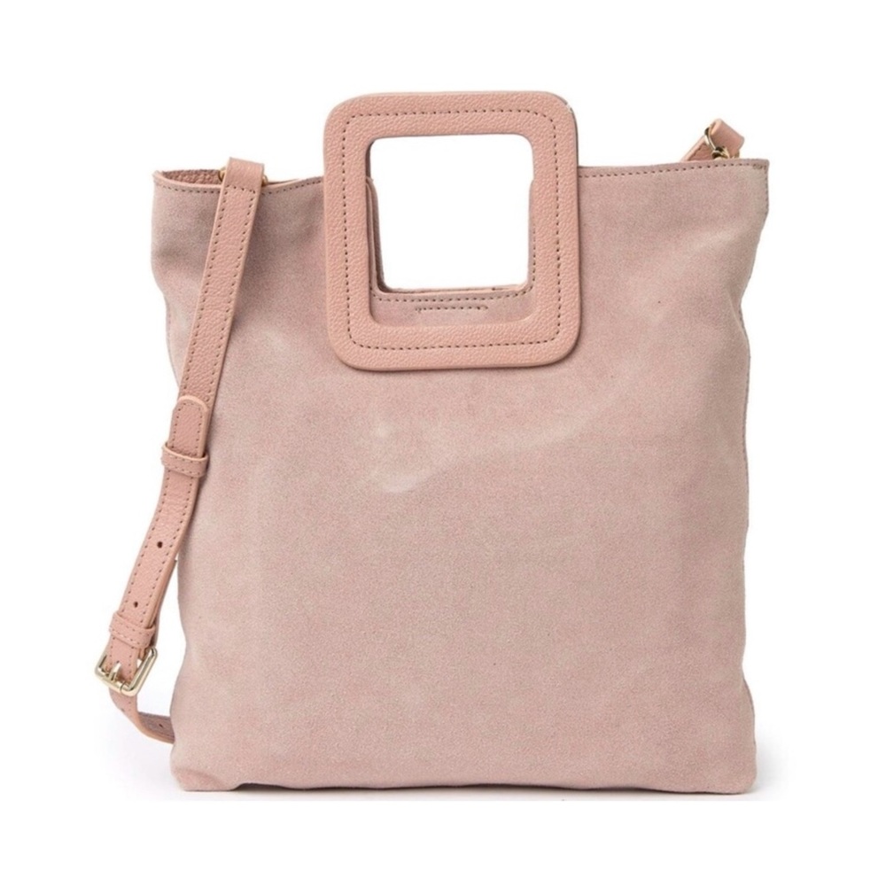 TMRW Studio Blush Leather Milo Foldover Multi-way Clutch Crossbody Purse